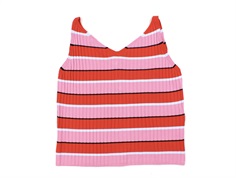 Kids ONLY candy pink/true red/black striped top